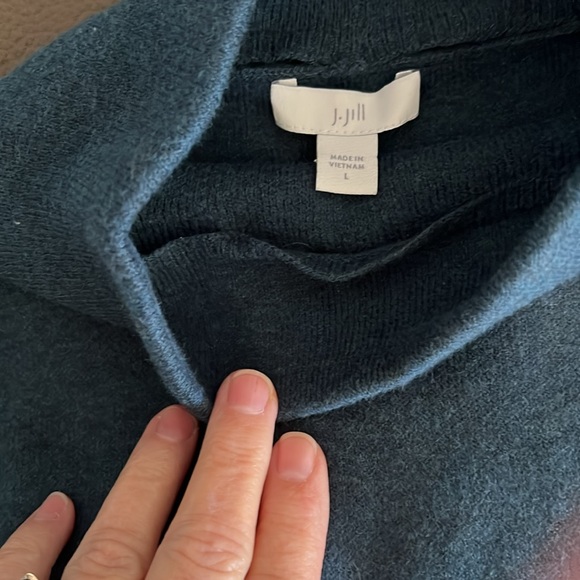 JJill blue sweater turtleneck - Picture 3 of 4
